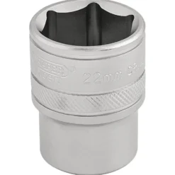 Draper Expert 6 Point Metric Socket, 1/2" Sq. Dr., 22mm