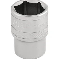 Draper Expert 6 Point Metric Socket, 1/2" Sq. Dr., 20mm
