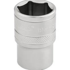Draper Expert 6 Point Metric Socket, 1/2" Sq. Dr., 19mm