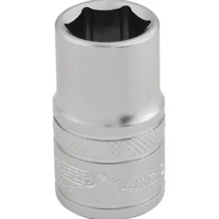 Draper Expert 6 Point Metric Socket, 1/2" Sq. Dr., 14mm