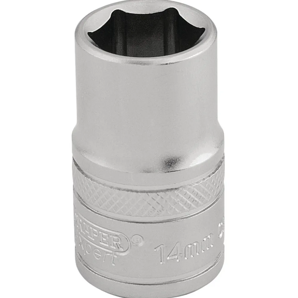 Draper Expert 6 Point Metric Socket, 1/2" Sq. Dr., 14mm