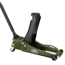 Draper Expert Professional Low Profile Fast Lift Garage Trolley Jack, 3 Tonne, Green