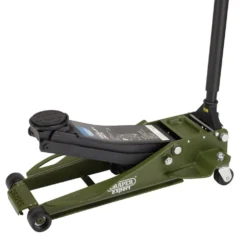 Draper Expert Professional Low Profile Fast Lift Garage Trolley Jack, 3 Tonne, Green