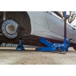 Draper Expert Professional Low Profile Garage Trolley Jack, 3 Tonne, Blue