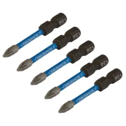 Draper Expert PZ-Type Impact Screwdriver Bits, No.1 x 50mm, 1/4