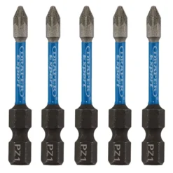 Draper Expert PZ-Type Impact Screwdriver Bits, No.1 x 50mm, 1/4