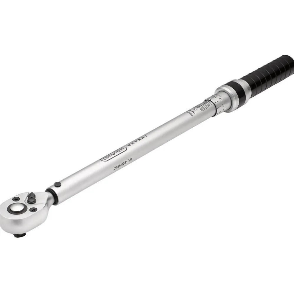 Draper Expert Ratchet Torque Wrench, 1/2" Sq. Dr., 40-200Nm