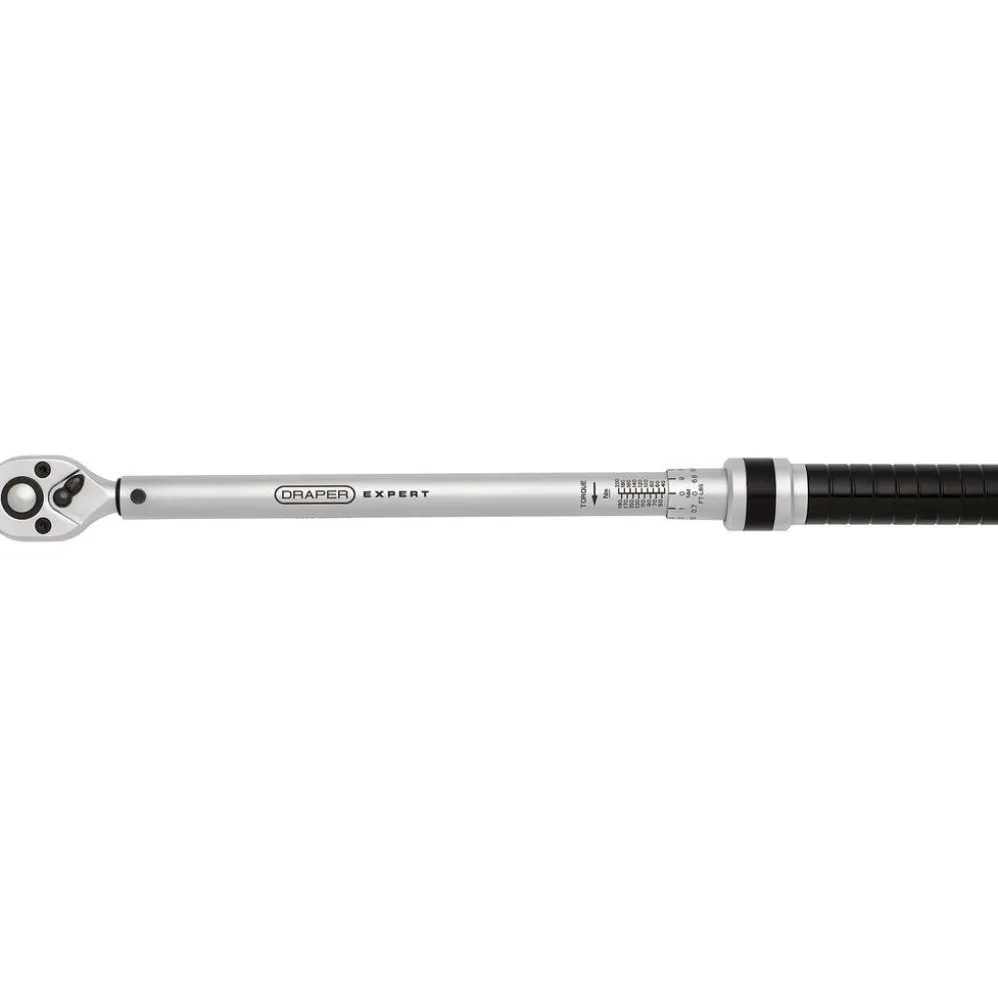 Draper Expert Ratchet Torque Wrench, 1/2" Sq. Dr., 40-200Nm