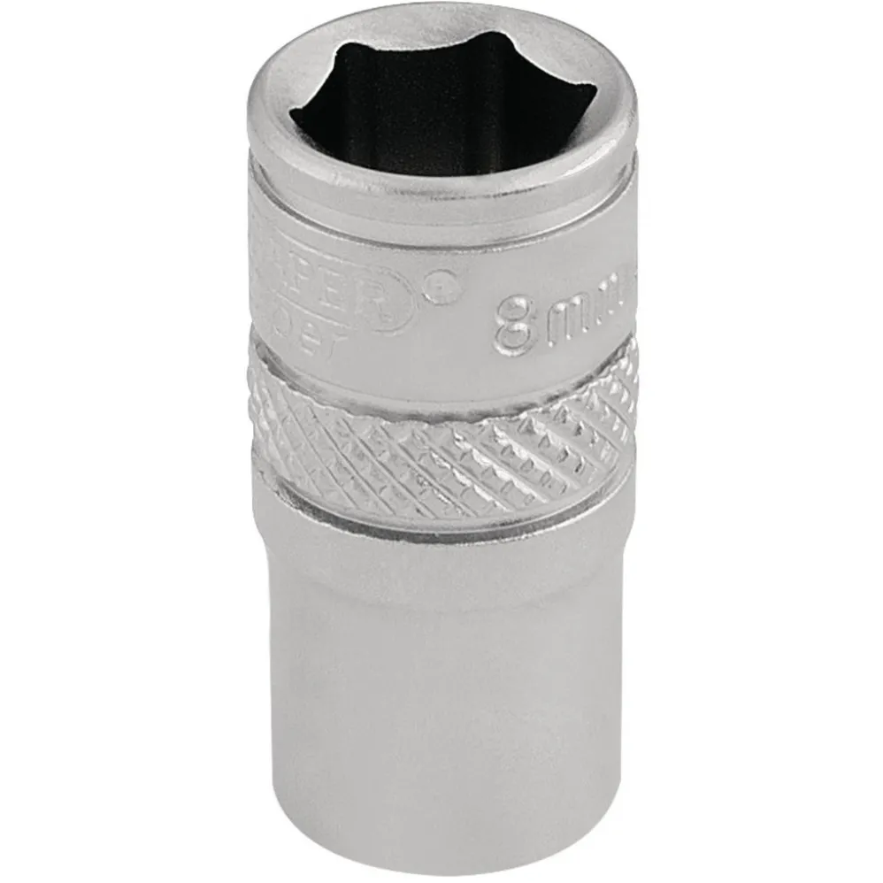 Draper Expert Socket, 1/4" Sq. Dr., 8mm