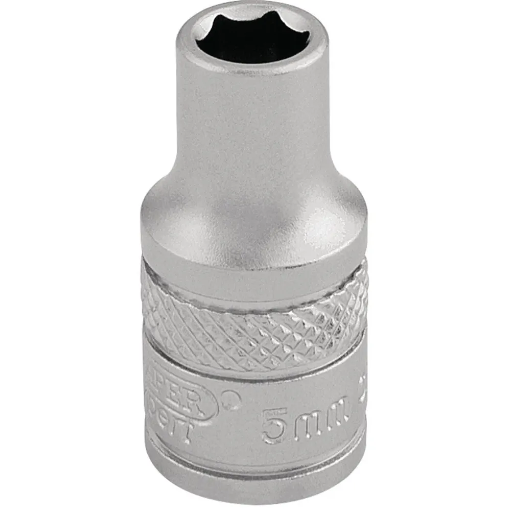 Draper Expert Socket, 1/4" Sq. Dr., 5mm