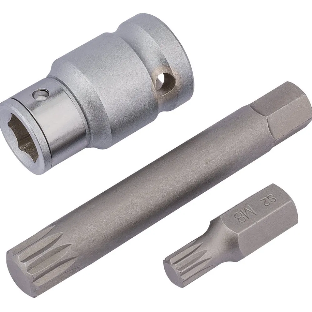 Draper Expert Spline Bit Set, 1/2" Sq. Dr. (3 Piece)