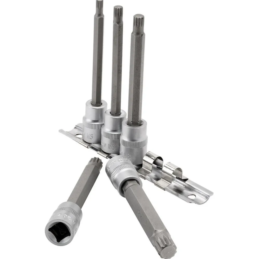 Draper Expert Spline Socket Bit Set, 3/8" Sq. Dr. (5 Piece)