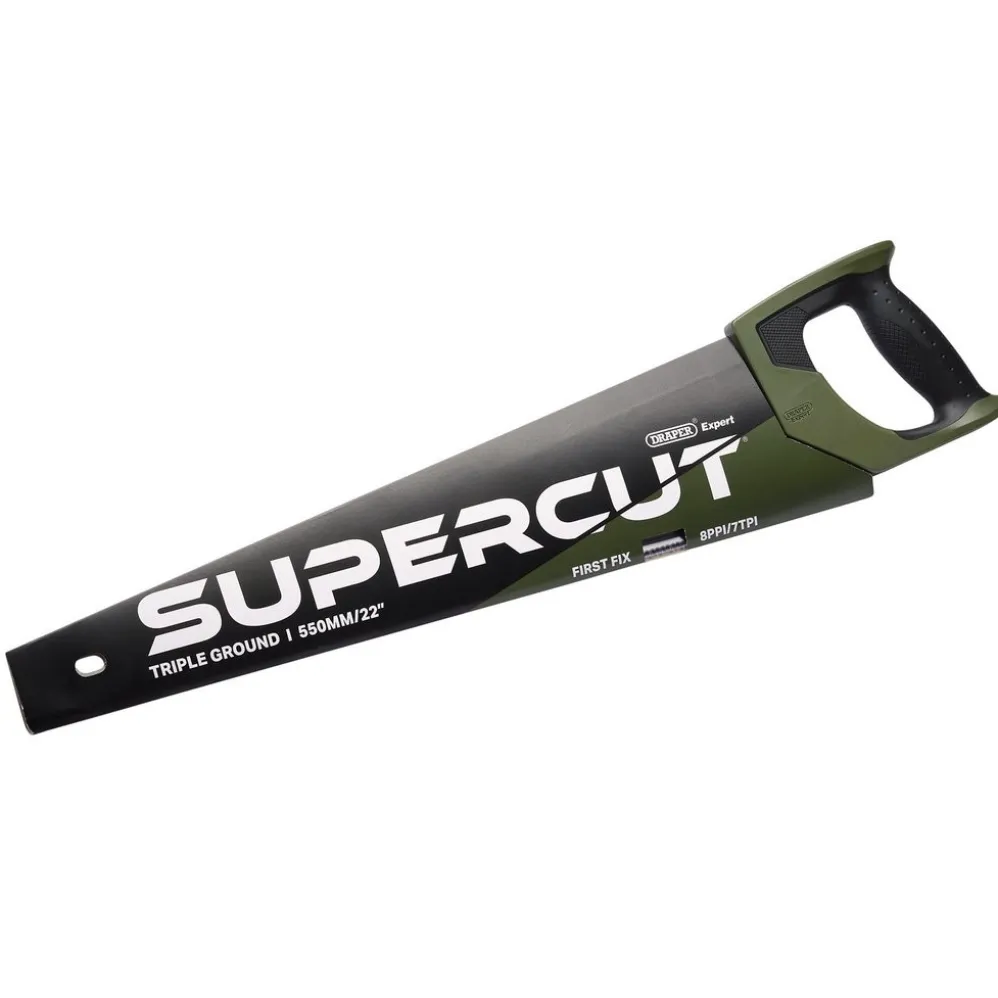 Draper Expert Supercut® First Fix Triple Ground Handsaw, 550mm/22", 7tpi/8ppi