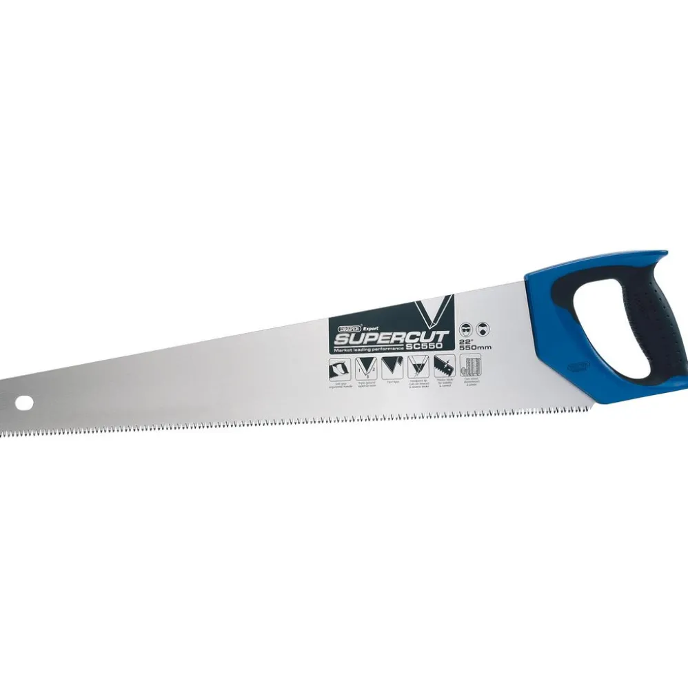Draper Expert Supercut® Soft Grip Hardpoint Handsaw, 550mm/22", 7tpi/8ppi