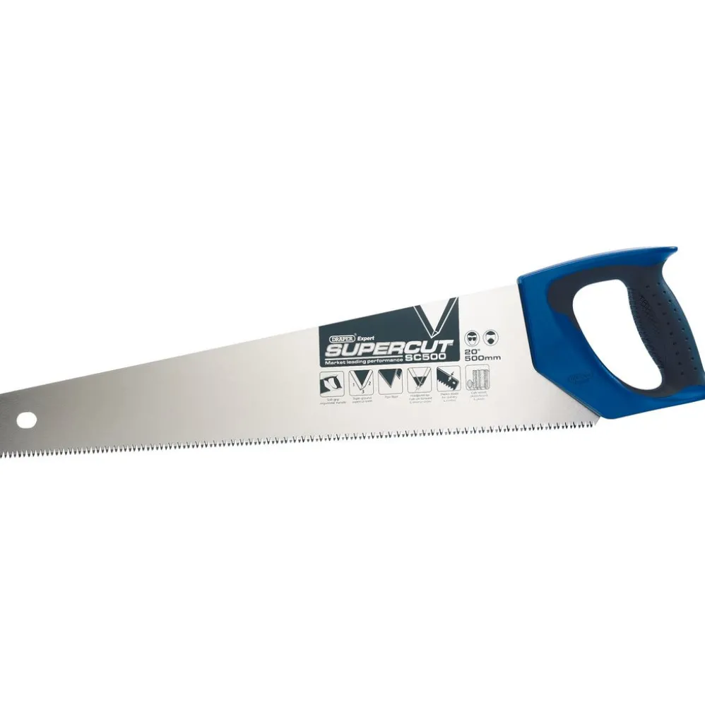 Draper Expert Supercut® Soft Grip Hardpoint Handsaw, 500mm/20", 7tpi/8ppi