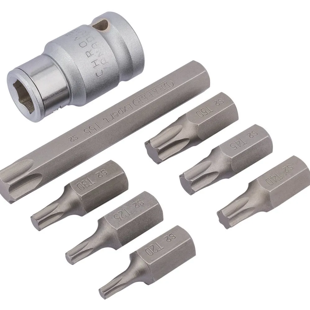 Draper Expert TX-STAR® Bit Set, 1/2" Sq. Dr. (8 Piece)