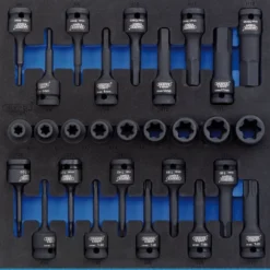 Draper Expert TX-STAR® Impact & Hex Socket Set in 1/2 Drawer EVA Insert Tray, 1/2" Sq. Dr. (28 Piece)