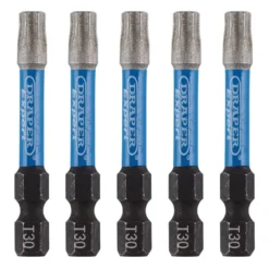 Draper Expert TX-STAR® Impact Screwdriver Bits, T30 x 50mm, 1/4" Hex (Pack of 5)