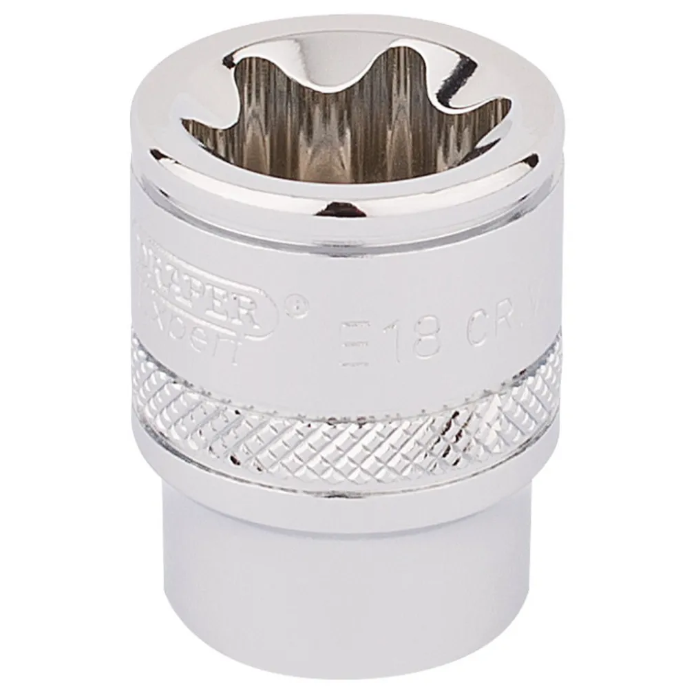Draper Expert TX-STAR® Socket, 3/8" Sq. Dr., E18