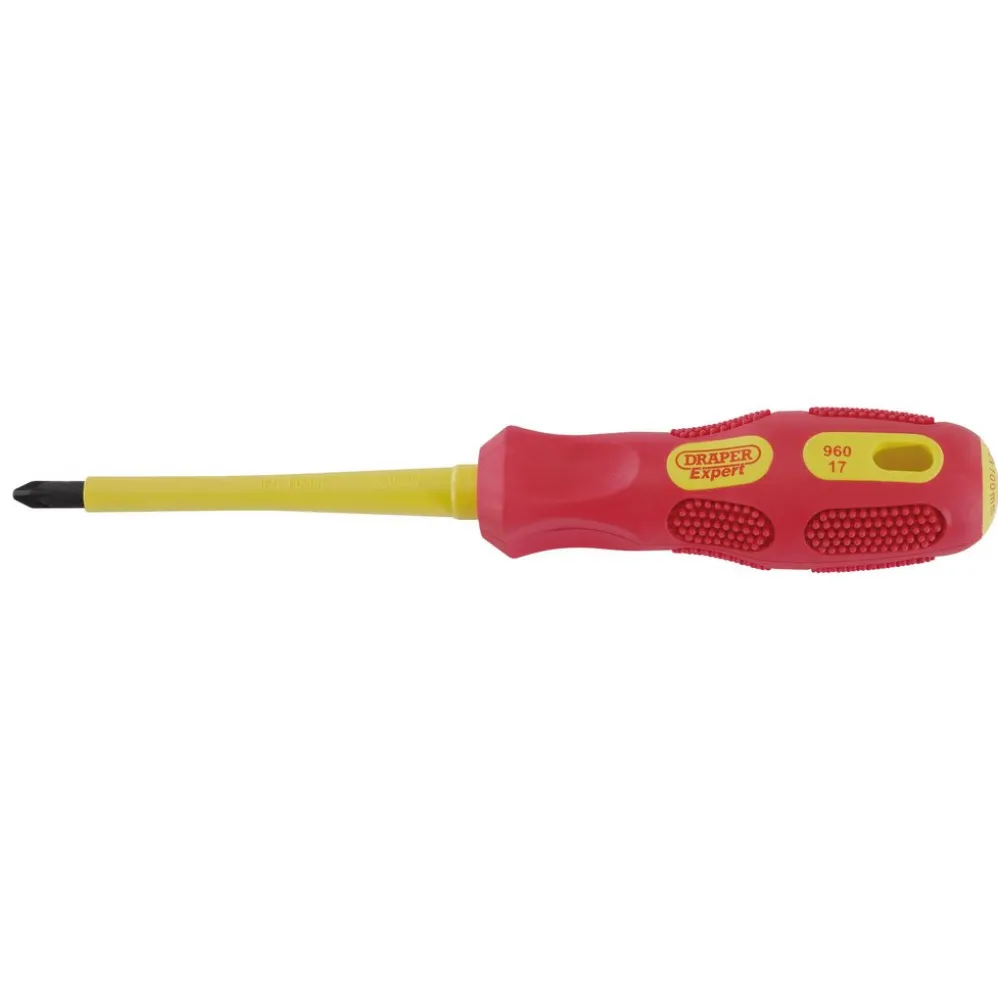 Draper Expert VDE Approved Fully Insulated PZ TYPE Screwdriver, No.2 x 100mm
