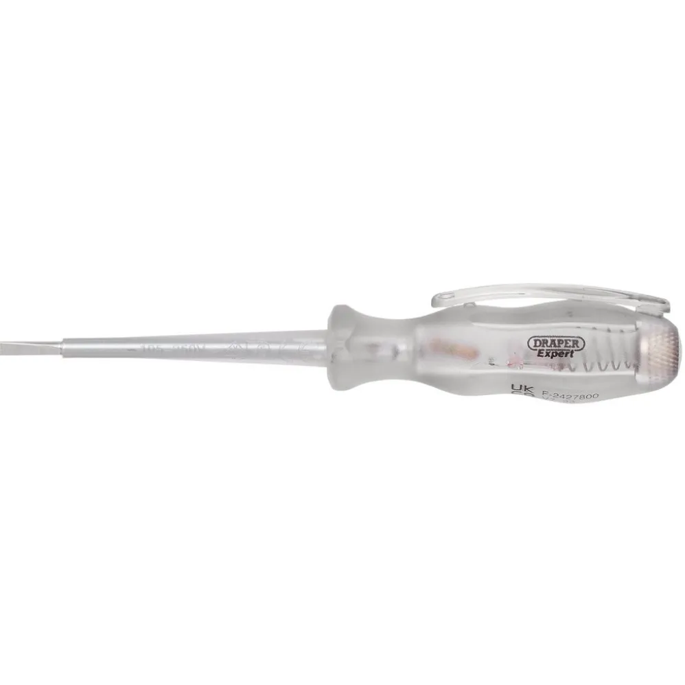 Draper Expert VDE Mains Tester Screwdriver, 105-250V AC, 140mm