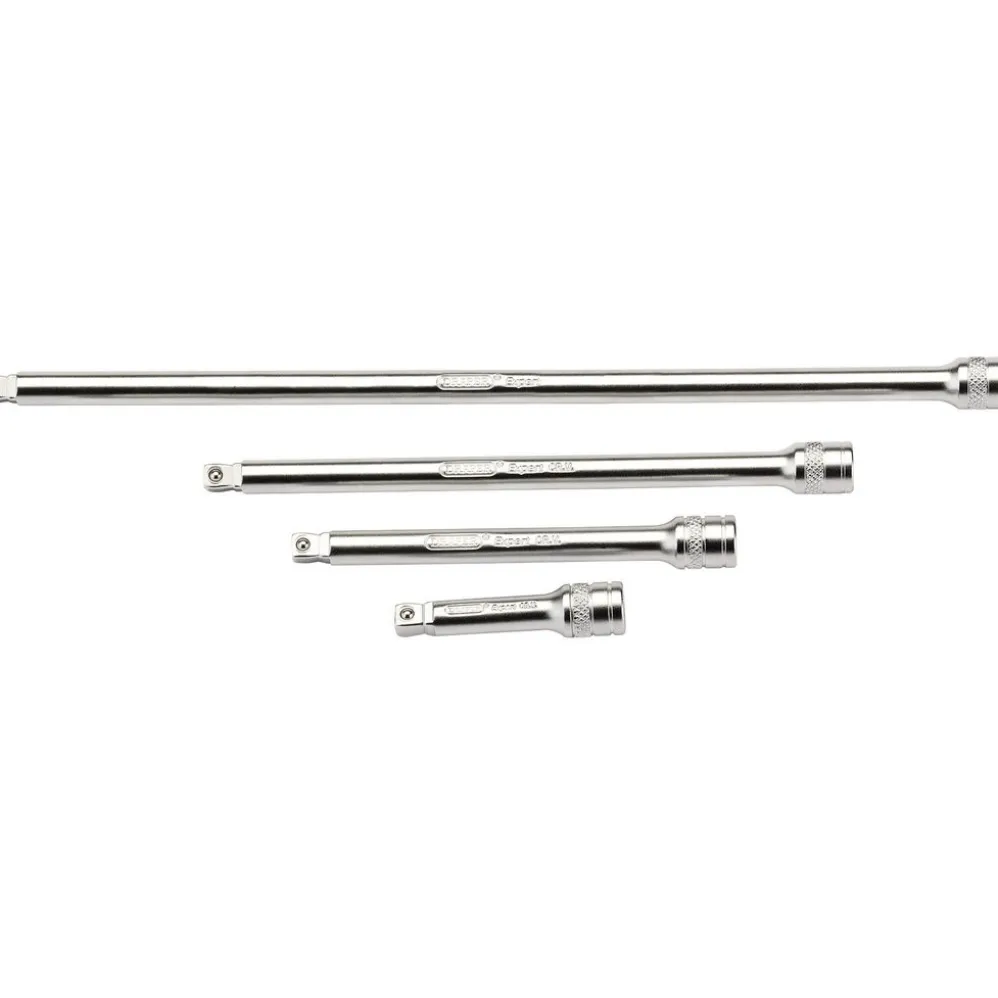 Draper Expert Wobble Extension Bar Set, 1/4" Sq. Dr., Micro Satin Chrome (4 Piece)