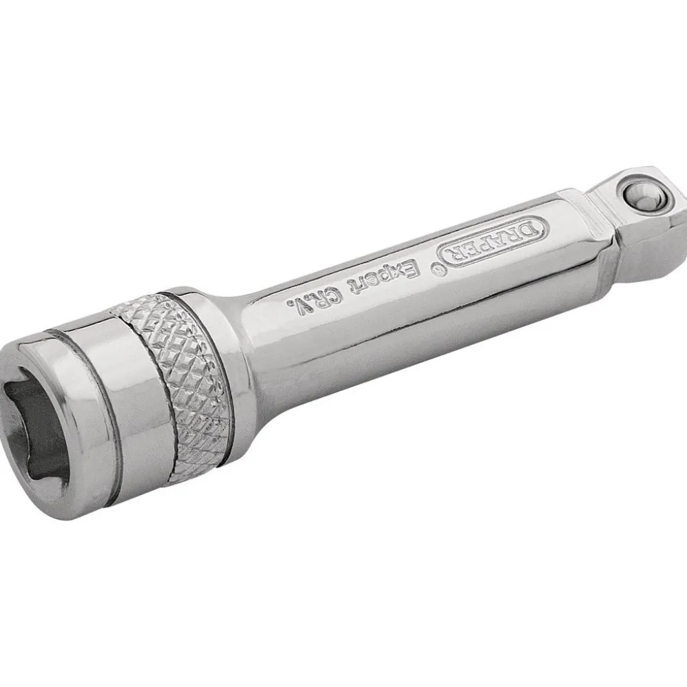 Draper Expert Wobble Extension Bar, 1/4" Sq. Dr., 50mm, Polished Chrome