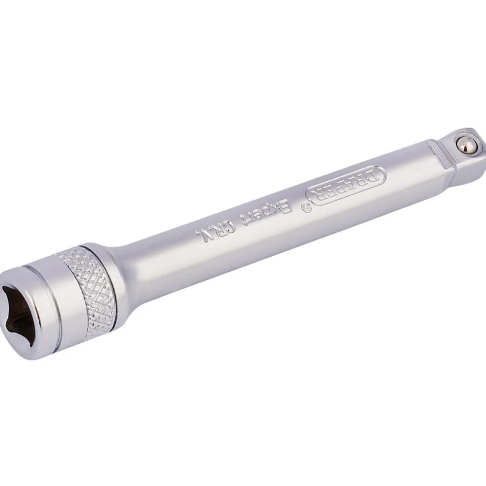 Draper Expert Wobble Extension Bar, 1/4" Sq. Dr., 75mm, Micro Satin Chrome