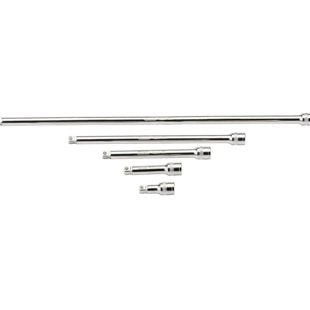 Draper Expert Wobble Extension Bar Set, 3/8" Sq. Dr., Micro Satin Chrome (5 Piece)