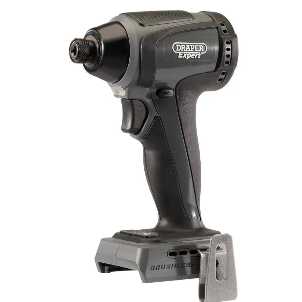 Draper Expert XP20 20V Brushless Impact Driver, 1/4 Hex., 200Nm (Sold Bare)