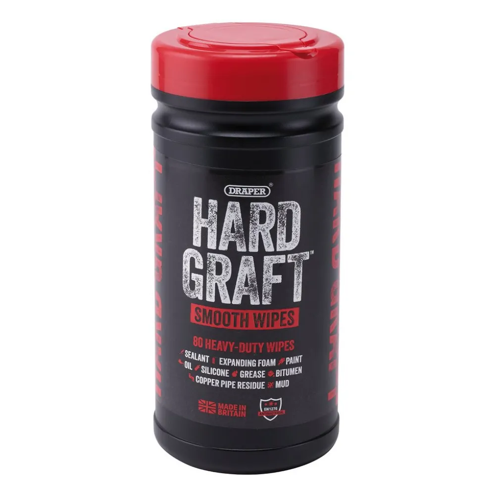 Draper Hard Graft Multipurpose Smooth Wipes (Tub of 80)