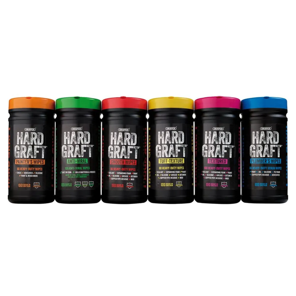 Draper Hard Graft Multipurpose Smooth Wipes (Tub of 80)