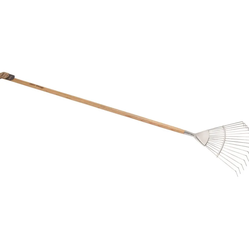 Draper Heritage Stainless Steel Lawn Rake with Ash Handle
