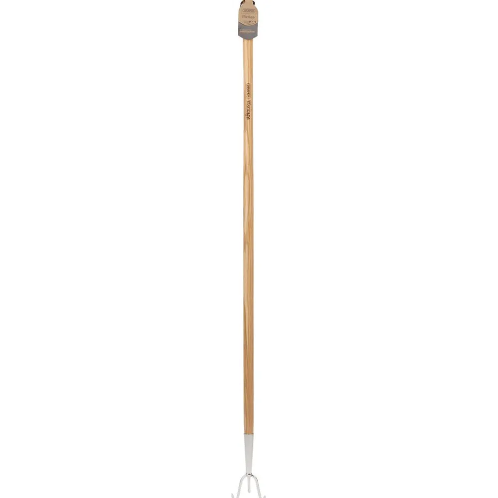 Draper Heritage Stainless Steel 3 Prong Cultivator with Ash Handle