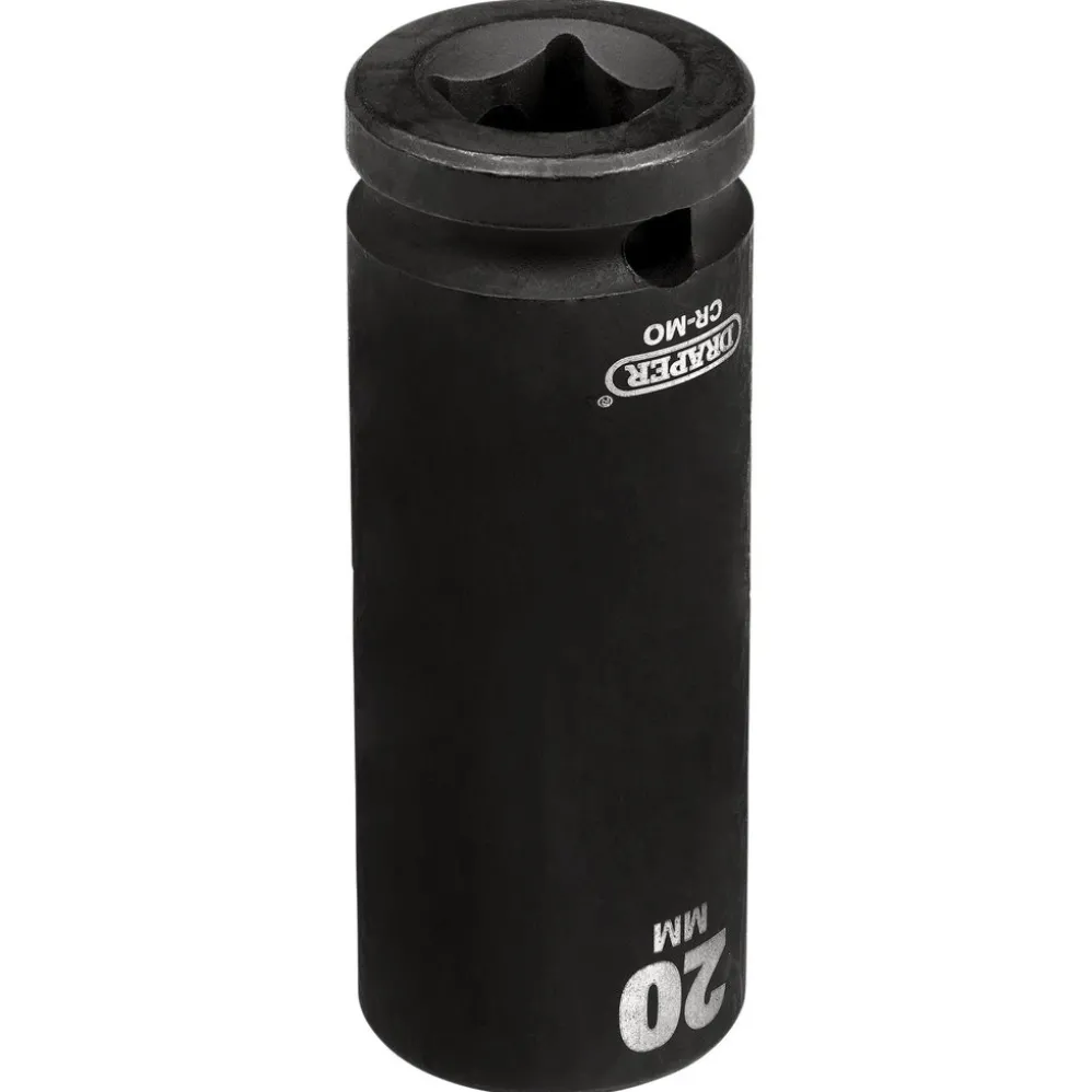 Draper Hi-TORQ® Deep Impact Socket, 1/2" Sq. Dr., 20mm