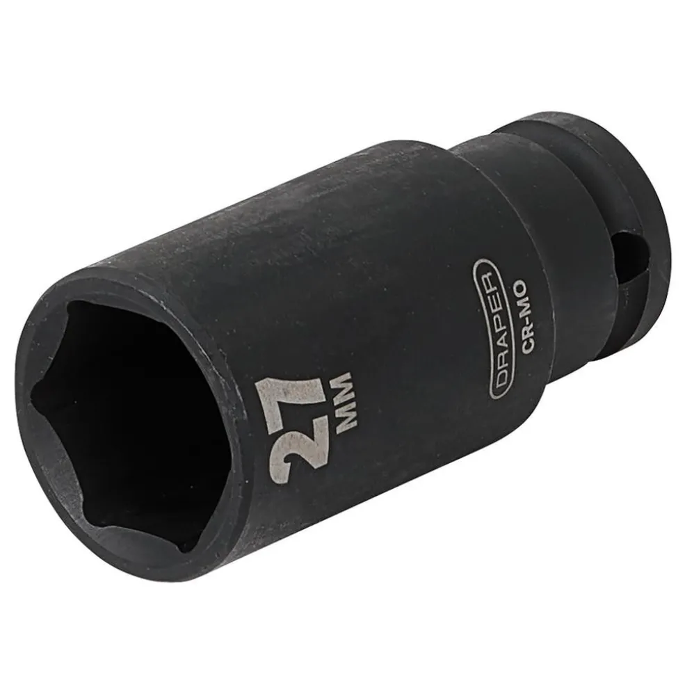 Draper HI-TORQ® Deep Impact Socket, 1/2" Sq. Dr., 27mm