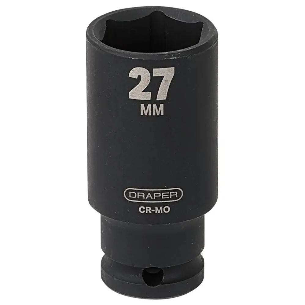 Draper HI-TORQ® Deep Impact Socket, 1/2" Sq. Dr., 27mm