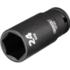 Draper HI-TORQ® Deep Impact Socket, 1/2" Sq. Dr., 24mm