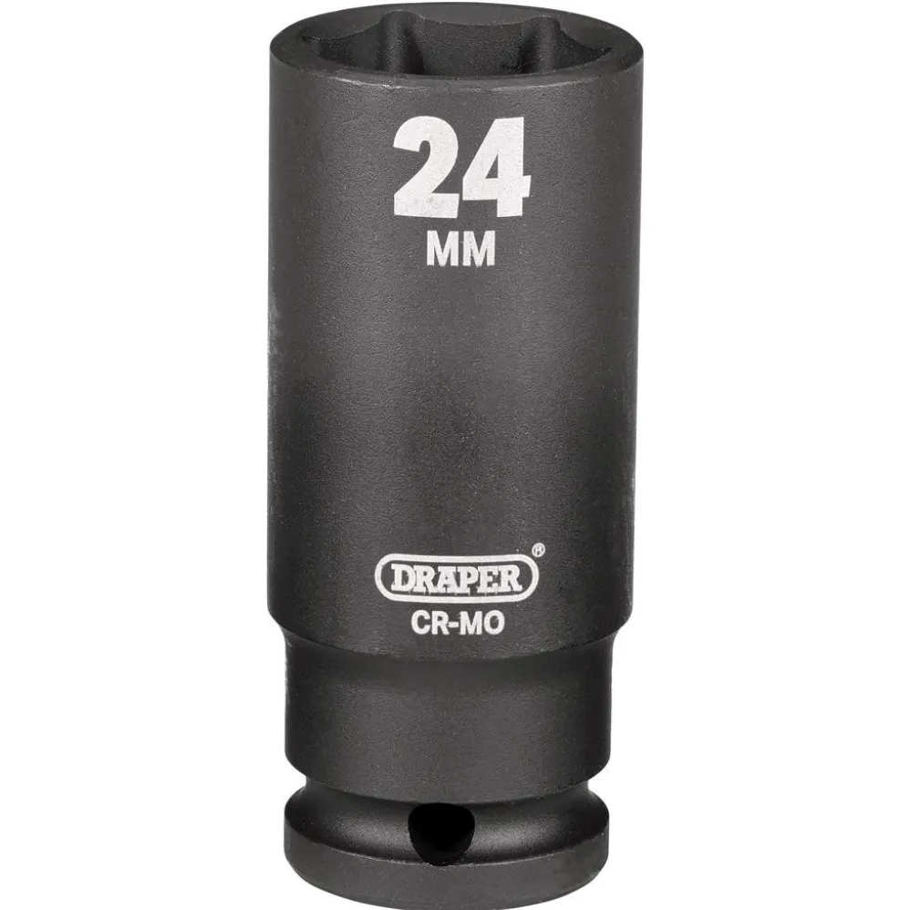 Draper HI-TORQ® Deep Impact Socket, 1/2" Sq. Dr., 24mm