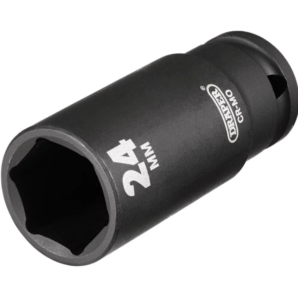 Draper HI-TORQ® Deep Impact Socket, 1/2" Sq. Dr., 24mm