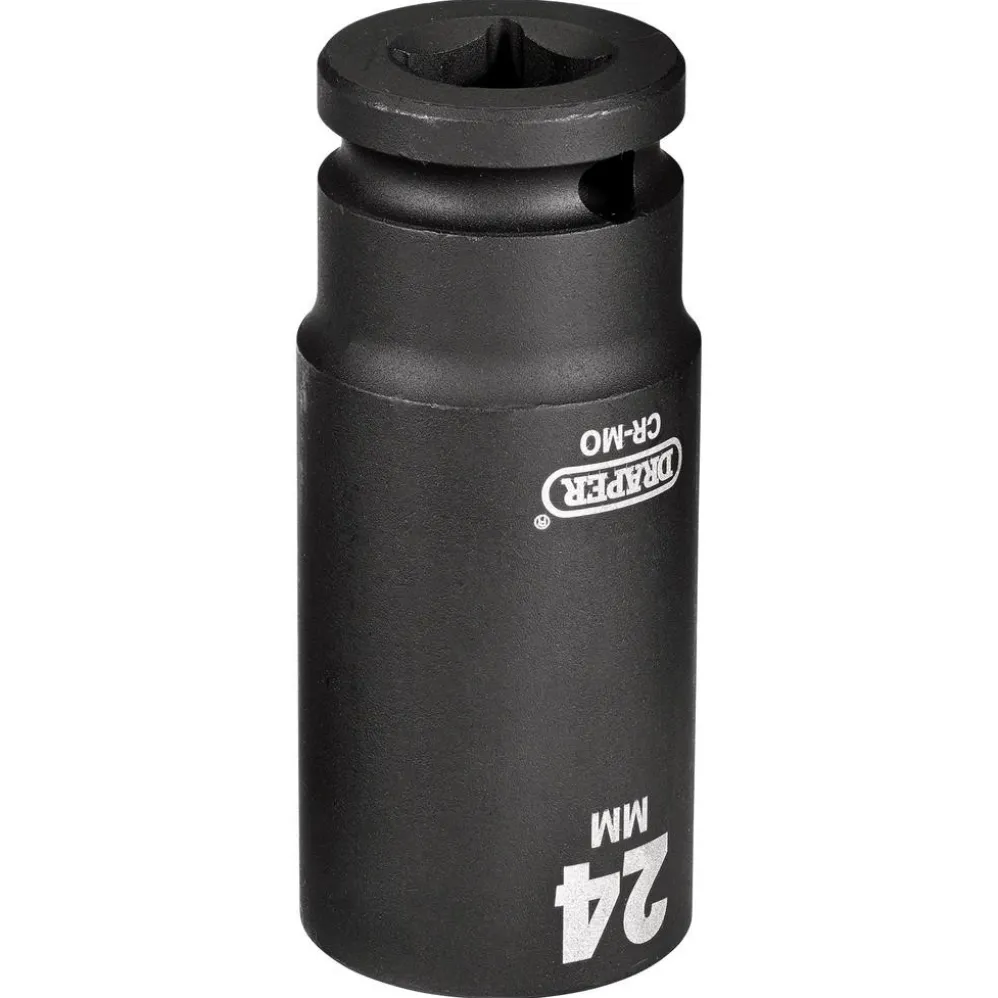 Draper HI-TORQ® Deep Impact Socket, 1/2" Sq. Dr., 24mm