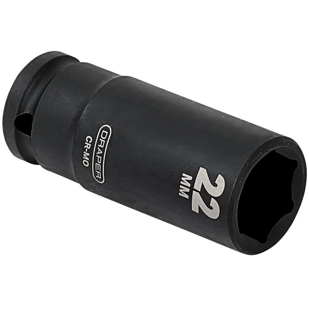 Draper HI-TORQ® Deep Impact Socket, 1/2" Sq. Dr., 22mm