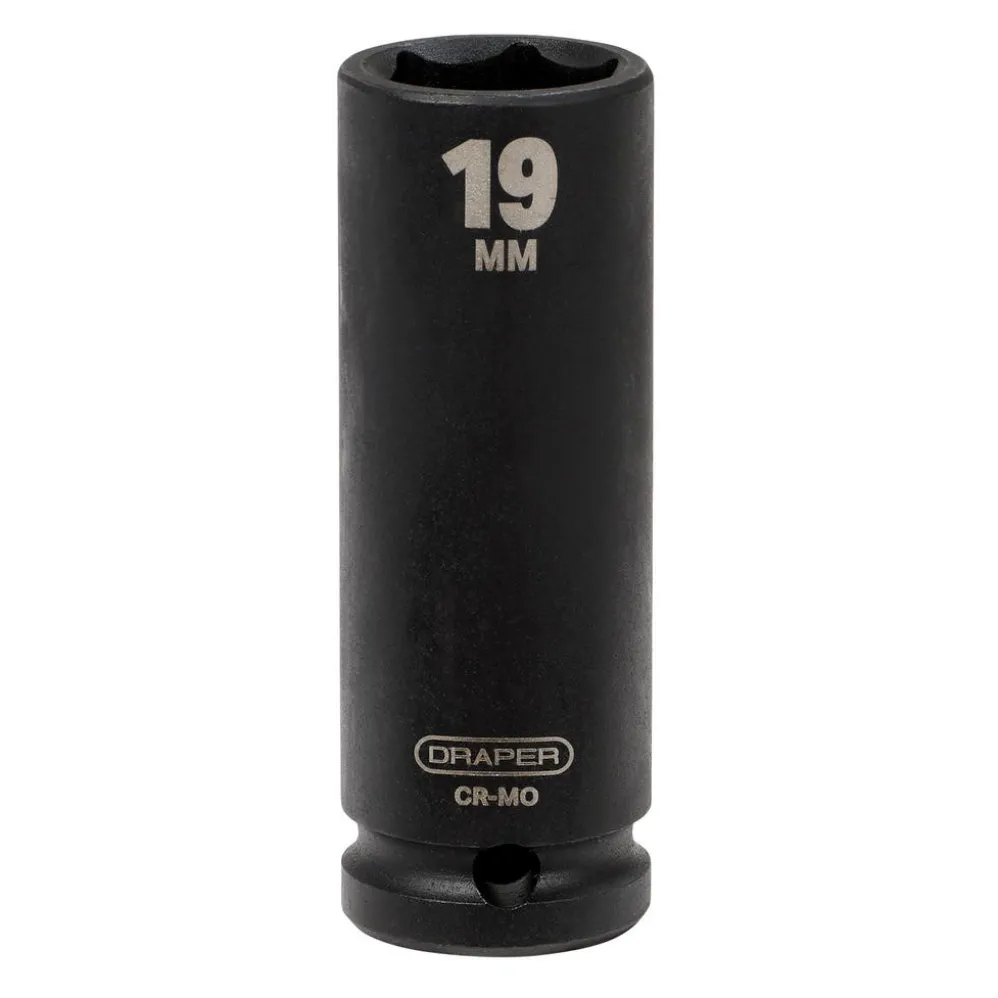 Draper HI-TORQ® Deep Impact Socket, 1/2" Sq. Dr., 19mm
