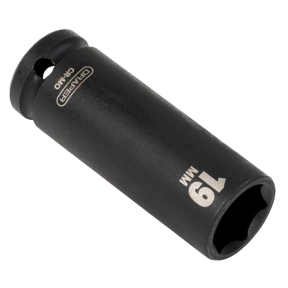 Draper HI-TORQ® Deep Impact Socket, 1/2" Sq. Dr., 19mm