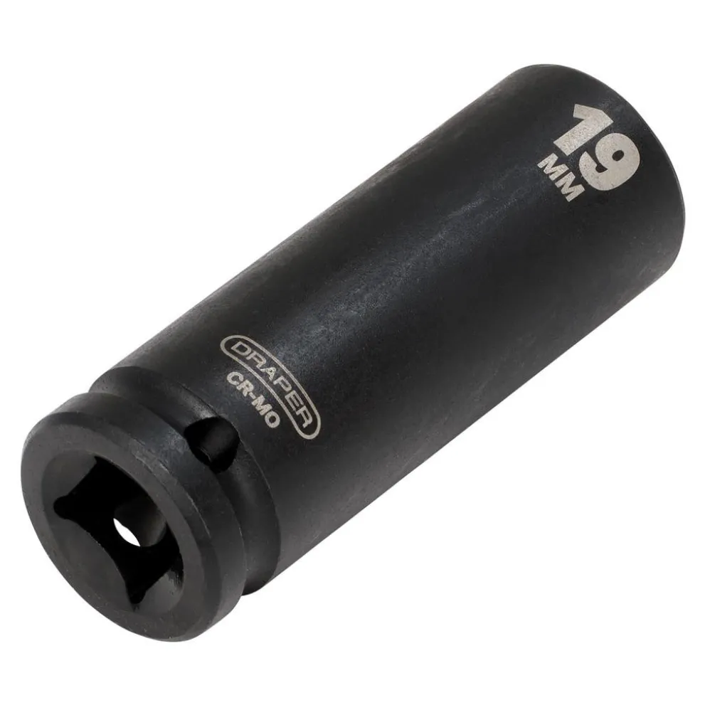 Draper HI-TORQ® Deep Impact Socket, 1/2" Sq. Dr., 19mm