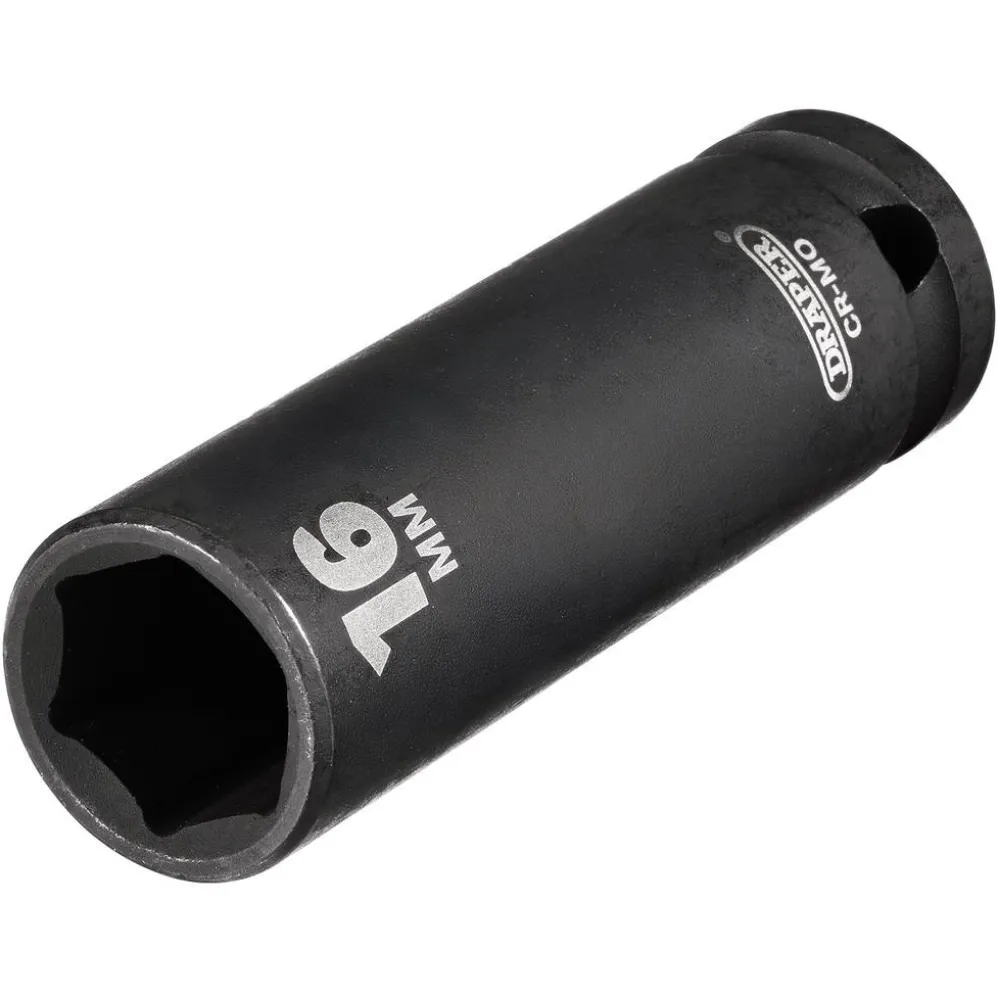 Draper HI-TORQ® Deep Impact Socket, 1/2" Sq. Dr., 16mm