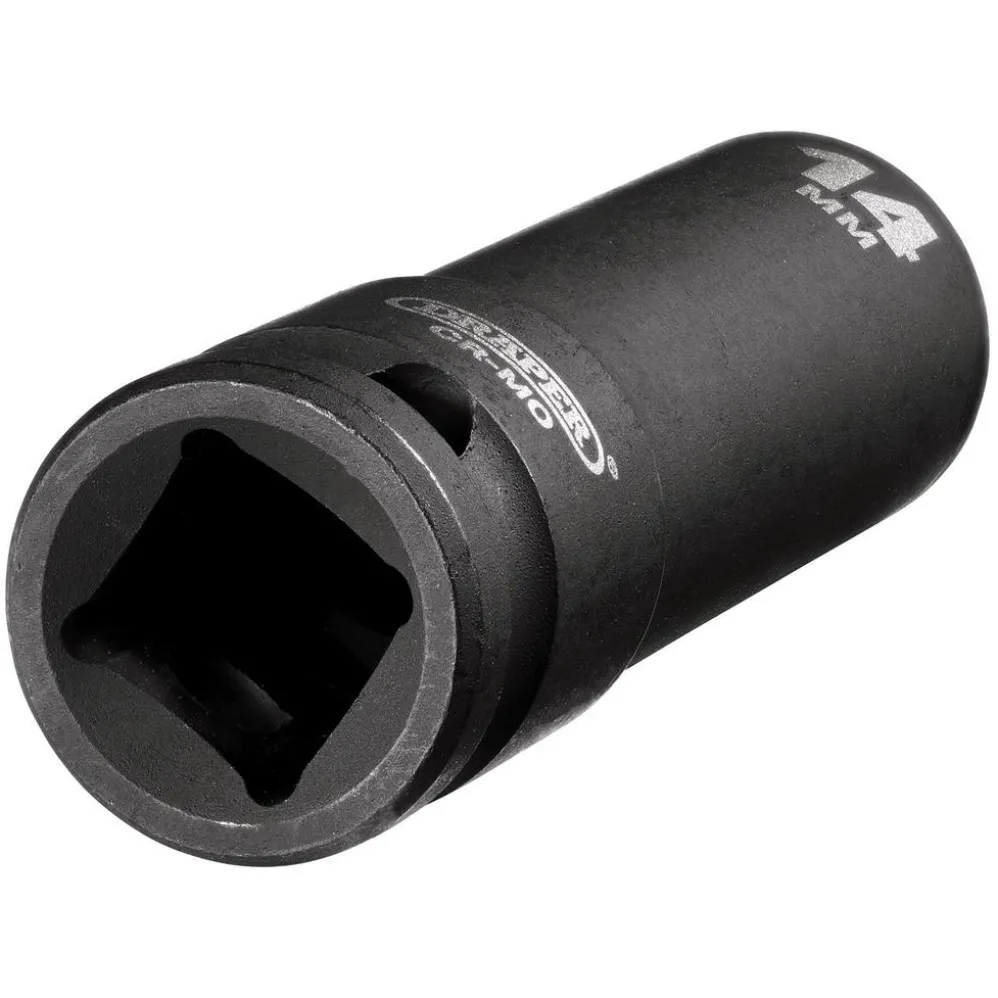 Draper HI-TORQ® Deep Impact Socket, 1/2" Sq. Dr., 14mm
