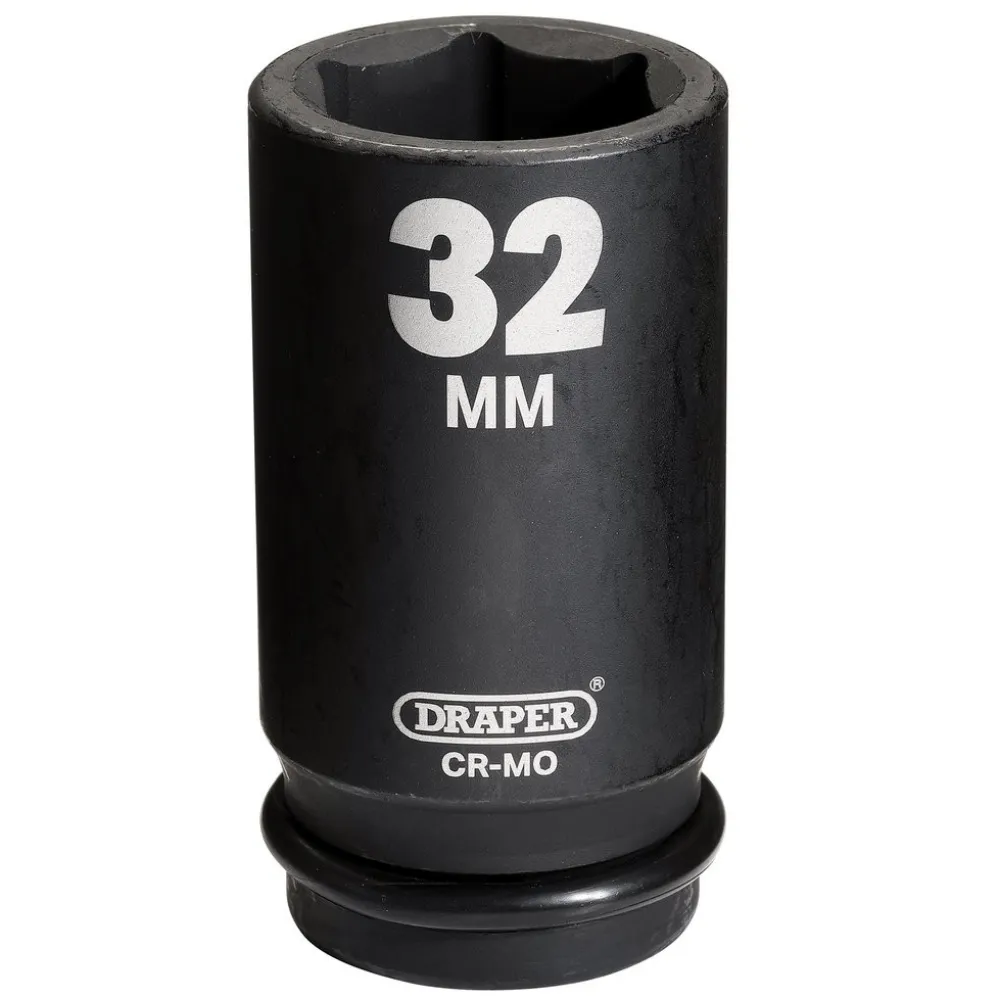Draper Hi-TORQ® Deep Impact Socket, 3/4" Sq. Dr., 32mm