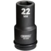 Draper Hi-TORQ® Deep Impact Socket, 3/4" Sq. Dr., 22mm