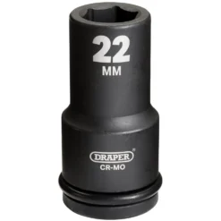 Draper Hi-TORQ® Deep Impact Socket, 3/4" Sq. Dr., 22mm